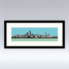Glasgow Westend Silhouette - Mounted Print
