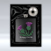 A Jaggy Thistle - Black Hip Flask pureminted