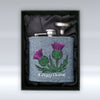 A Jaggy Thistle - 6oz Hip Flask - With Sleeve pureminted