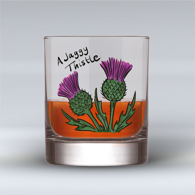 A Jaggy Thistle - Whisky Glass pureminted