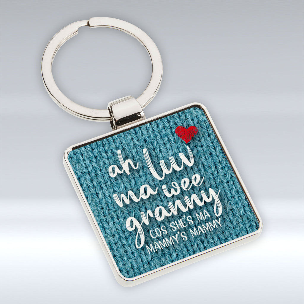 Ah Luv Ma Wee Granny - Square Keyring