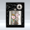 Auld Pals - 6oz Silver Hip Flask