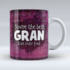 You're the best gran - Purple Tartan - Ceramic Mug