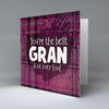 You're the best gran - Purple Tartan - Greetings Card