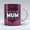 You're the best mum - Purple Tartan - Ceramic Mug