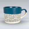 Dipped Dash Stoneware Coffee Mug - 450ml - Blue