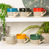 Dipped Dash Stoneware Coffee Mug - 450ml - Blue