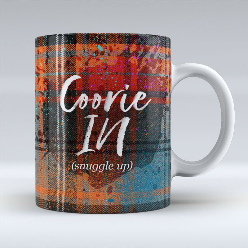 Coorie In - Orange Tartan - Mug