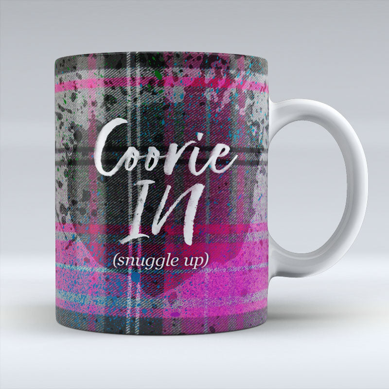 Coorie In - Pink Tartan - Mug
