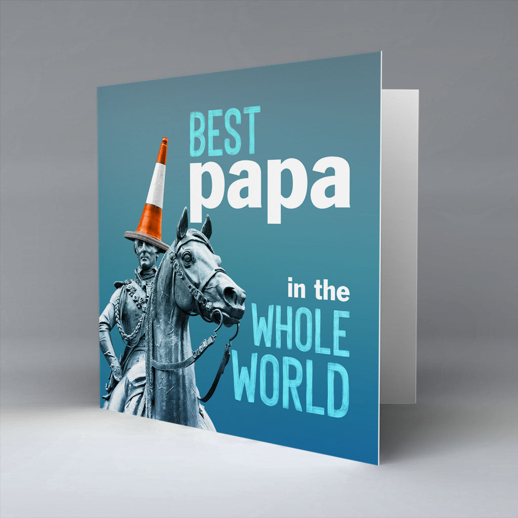 Best Papa in the Whole World - Greetings Cards pureminted