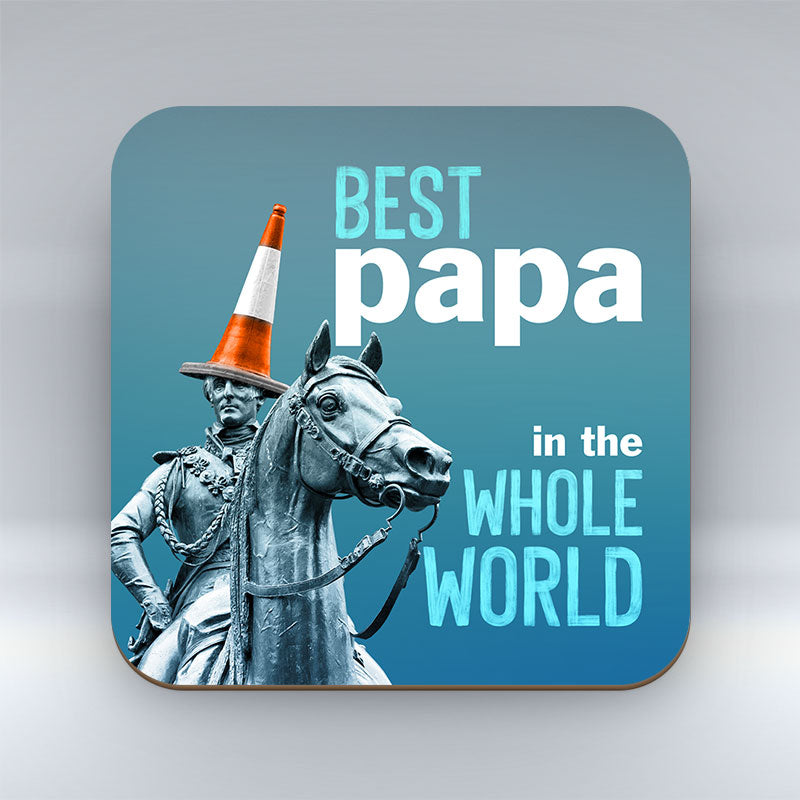 Best Papa in the Whole World - Coaster pureminted
