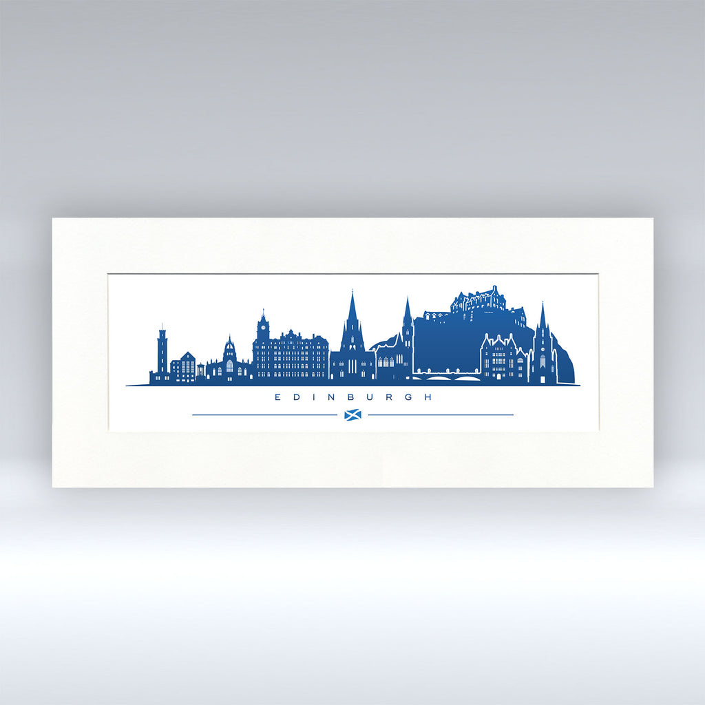 Edinburgh Silhouette - Mounted Print