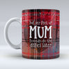 Put yer feet up mum - Red Tartan - Ceramic Mug