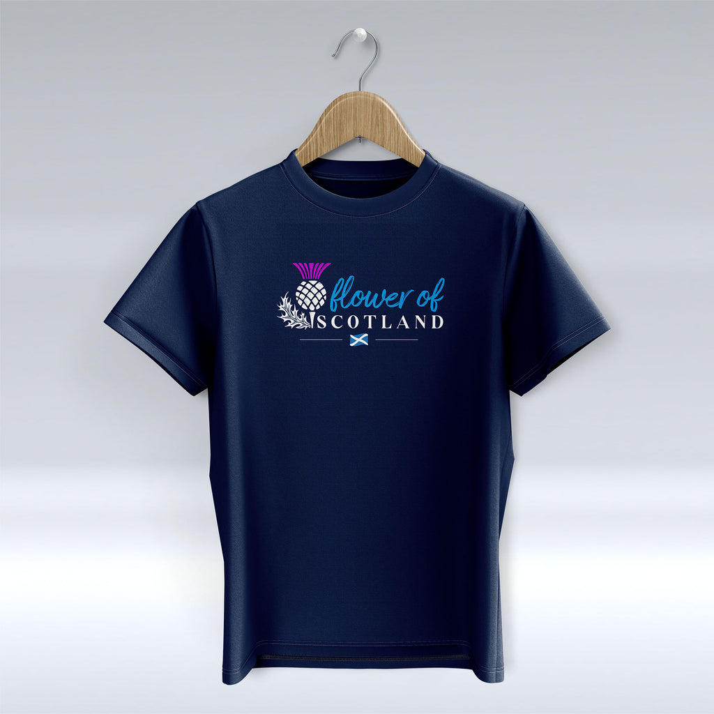 O Flower of Scotland - Blue T-Shirt pureminted