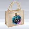 Gie it Laldie - Small Jute Bag with Button