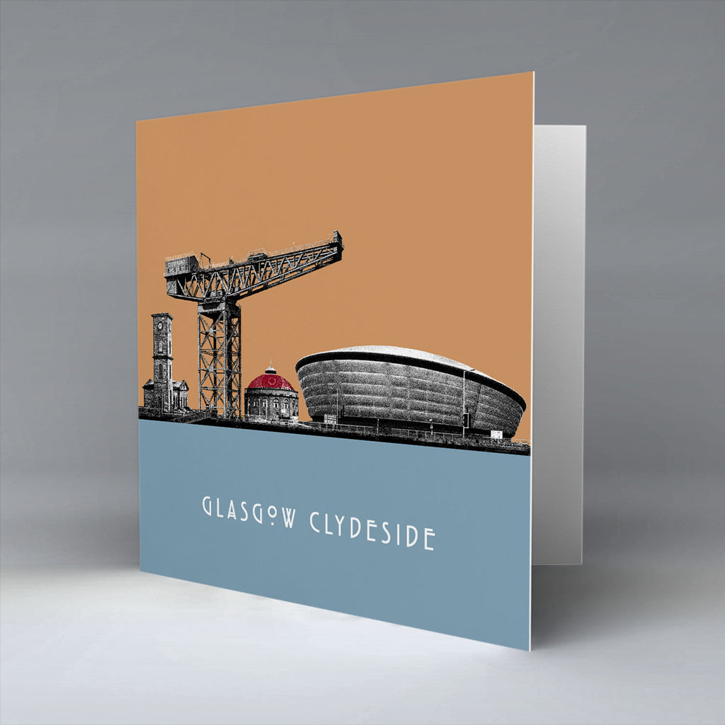 Glasgow Clyde Silhouette 1 - Greetings Card