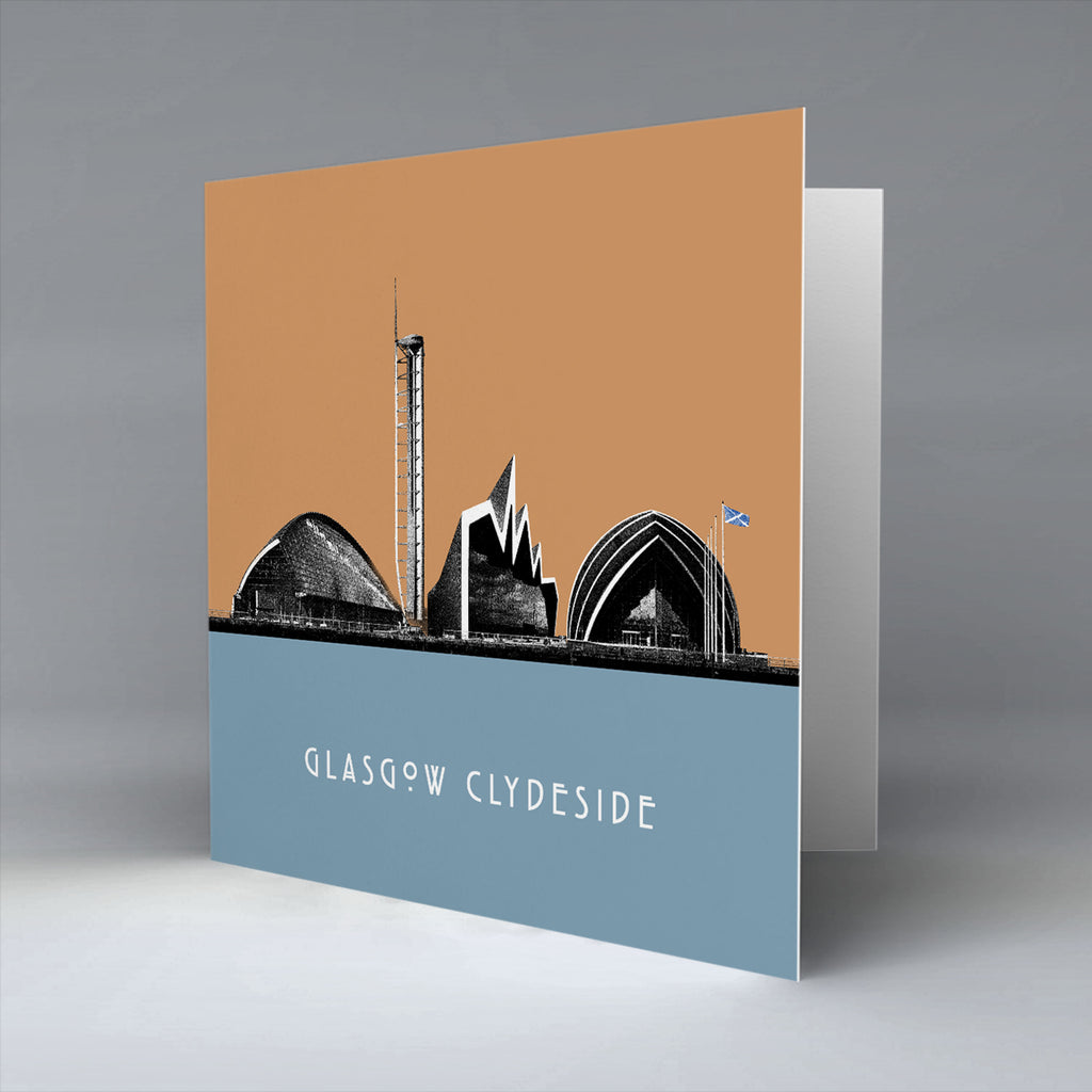 Glasgow Clyde Silhouette 2 - Greetings Card