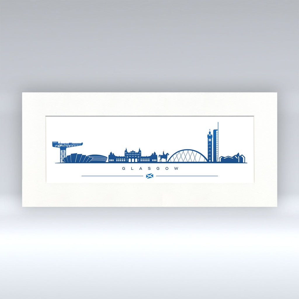 Glasgow Silhouette - Mounted Print