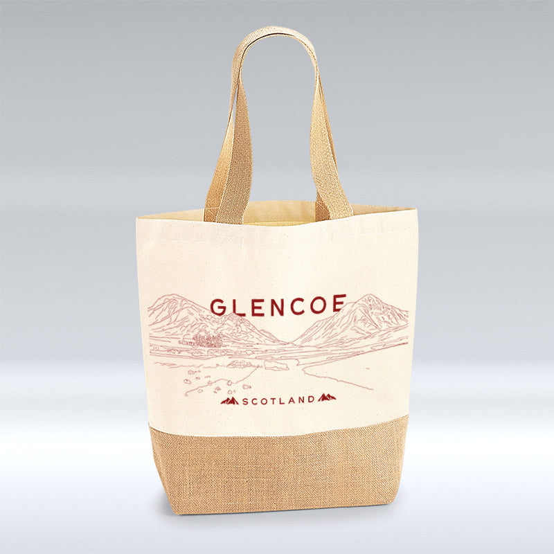 Glencoe - Outline - Shopper Jute Bag pureminted