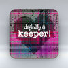 defin8ly a keeper! - Pink Valentine Coaster