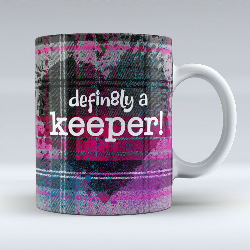 defin8ly a keeper! - Pink Valentine Mug