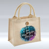 A Wee Bag Fir Ma Pieces - Small Jute Bag with Button