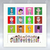 Whole Gang Colour Squares - Mounted Print