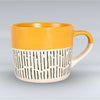 Dipped Dash Stoneware Coffee Mug - 450ml - Mustard