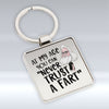Never Trust A Fart - Square Keyring