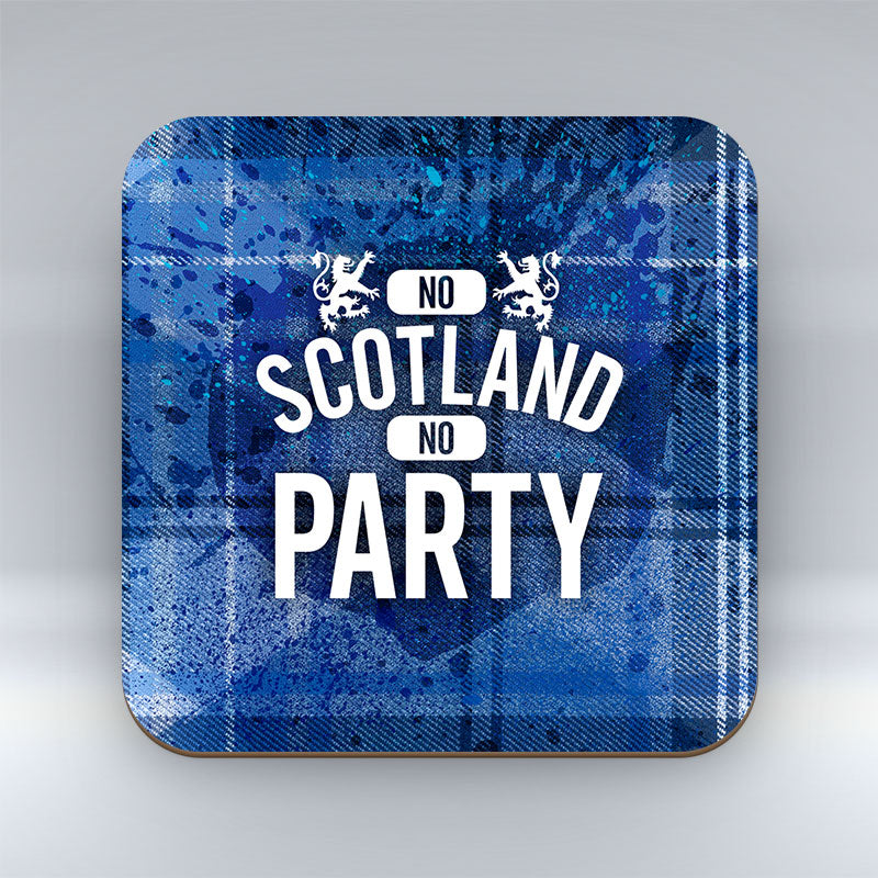 No Scotland No Party - Blue Coaster