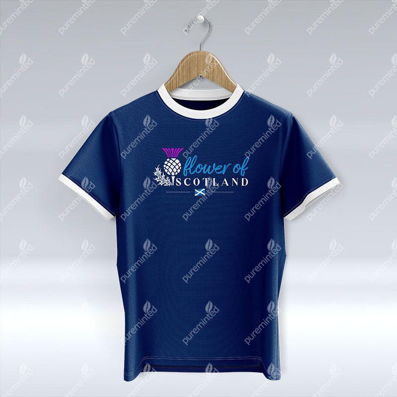 O Flower of Scotland - Blue T-Shirt