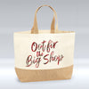 Oot fir the Big Shop - TARTAN - XL Shopper Jute Bag