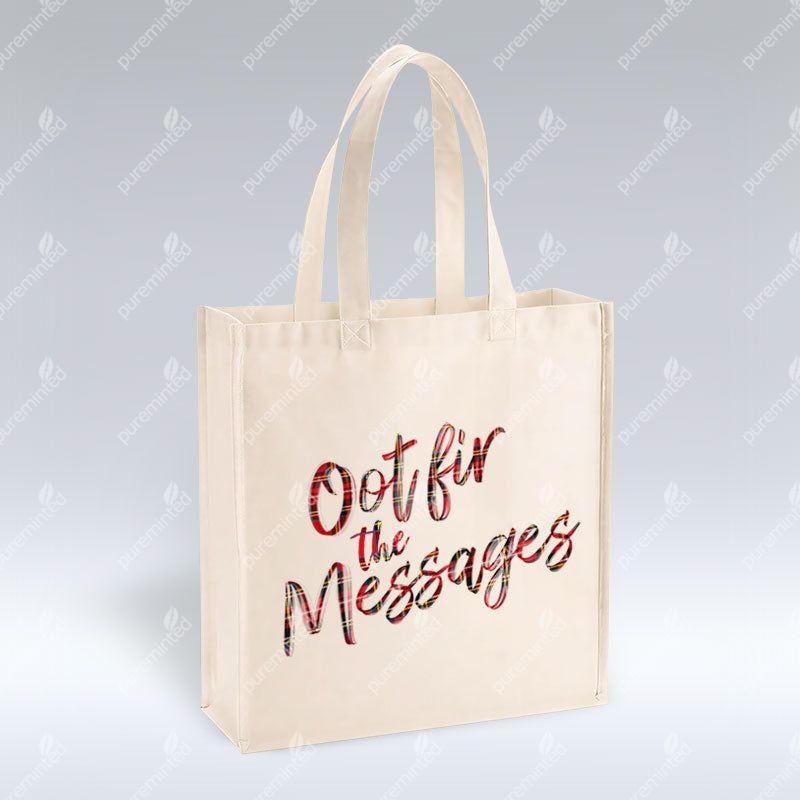 Oot fir the Messages - TARTAN - Canvas Tote Bag