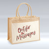 Oot fir the Messages - TARTAN - Jute Bag