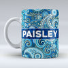 Paisley Pattern Light Blue - Mug