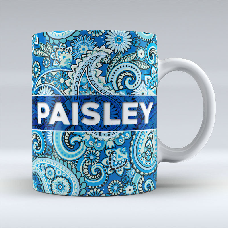 Paisley Pattern Light Blue - Mug