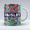 Paisley Pattern Dark Blue - Mug