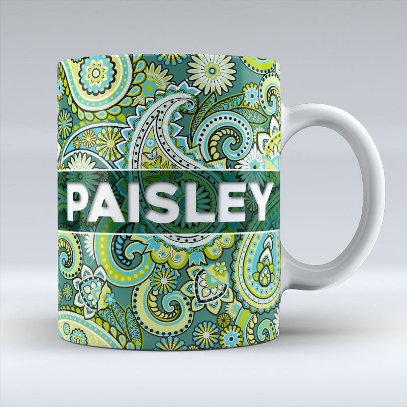 Paisley Pattern Green - Mug