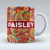 Paisley Pattern Red - Mug