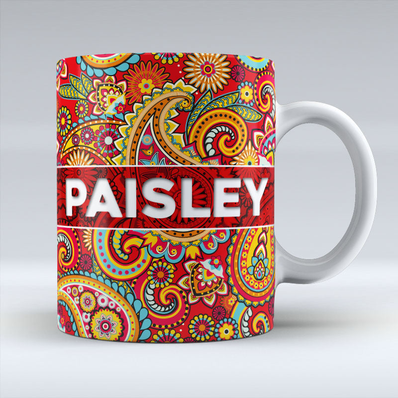 Paisley Pattern Red - Mug