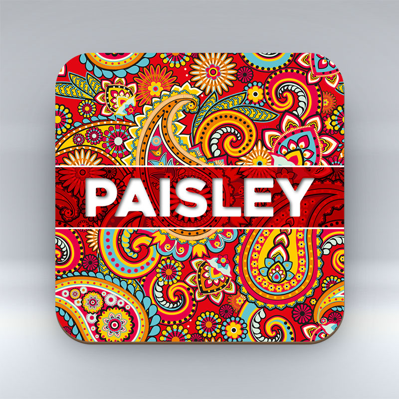 Paisley Pattern Red - Coaster
