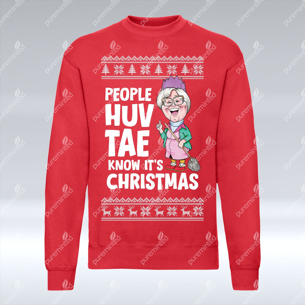 People Huv Tae Know It's - Christmas Sweatshirt