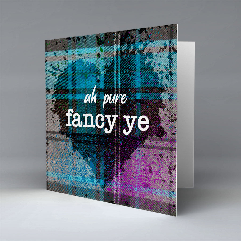 ah pure fancy ye - Blue Valentine - Greetings Card