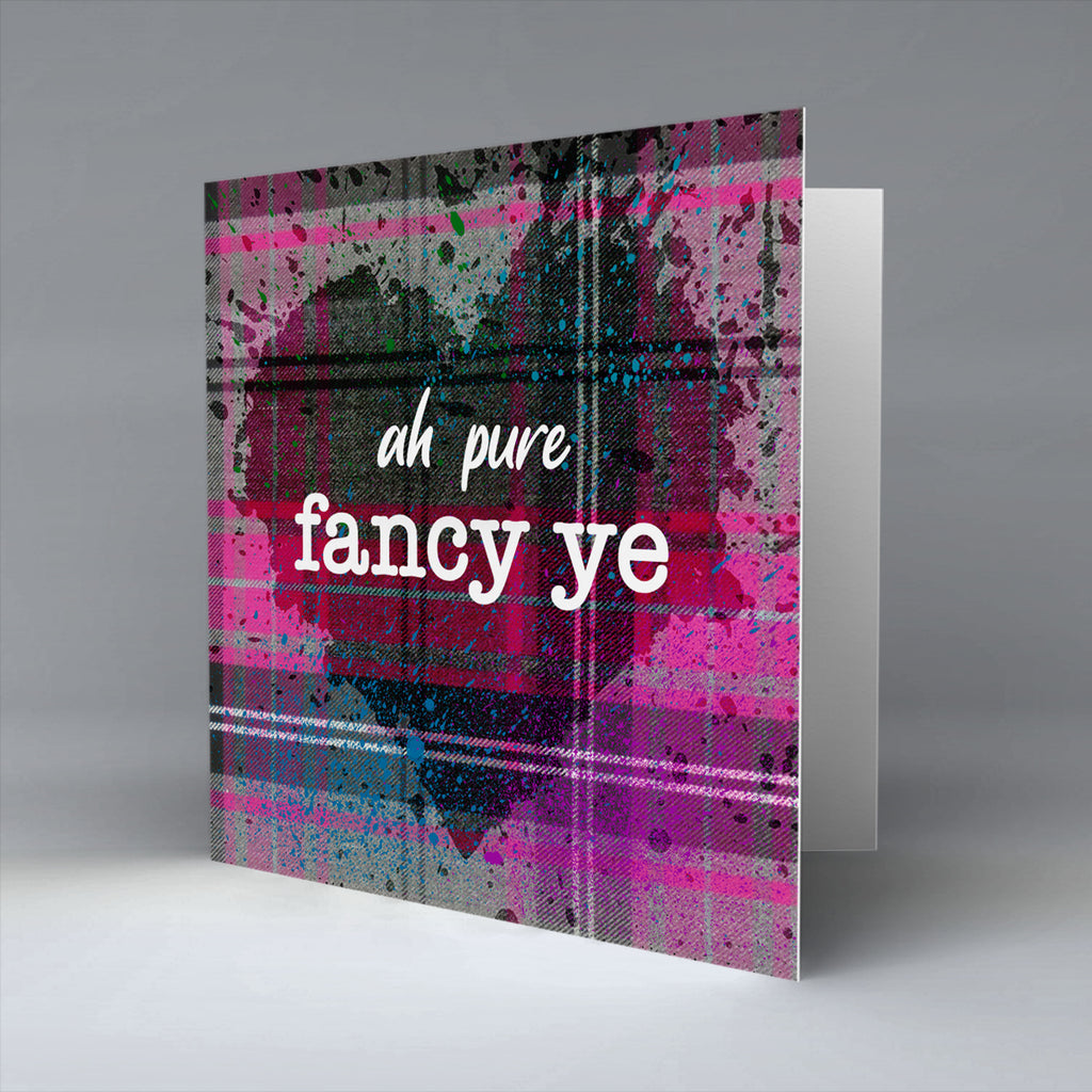 ah pure fancy ye - Pink Valentine - Greetings Card