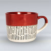 Dipped Dash Stoneware Coffee Mug - 450ml - Red