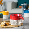 Dipped Dash Stoneware Coffee Mug - 450ml - Red