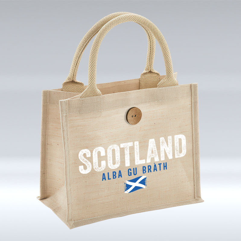 Scotland Forever - Small Jute Bag with Button pureminted