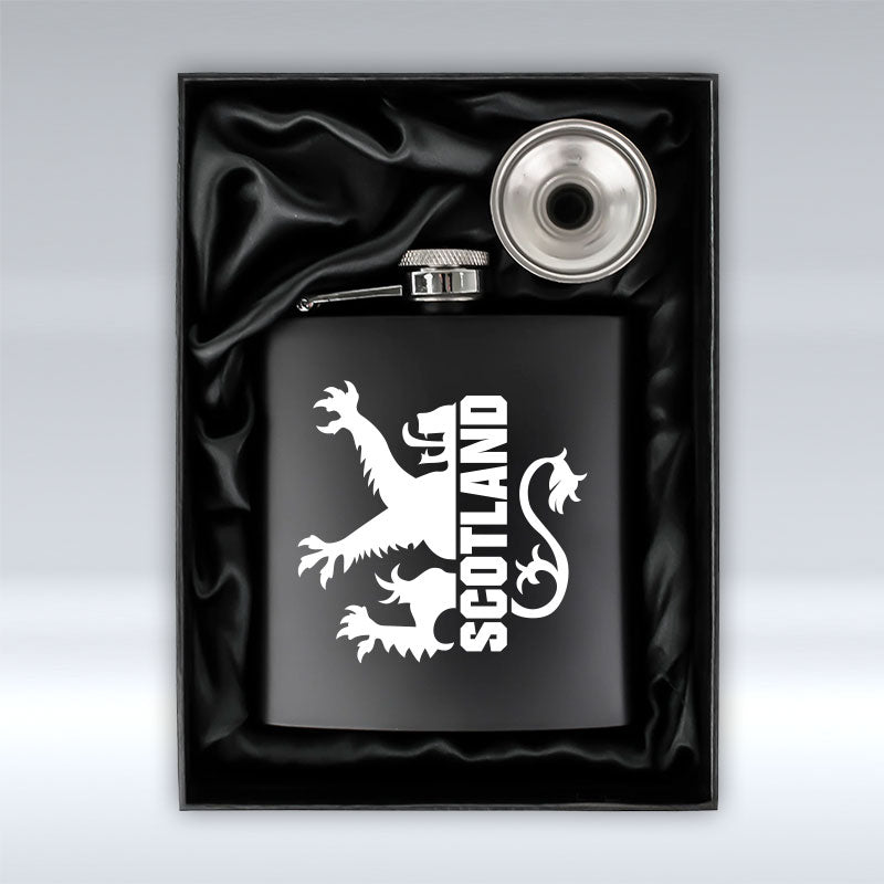 Scotland Lion - Black Hip Flask pureminted