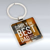 Simply The Best Dad - Square Keyring
