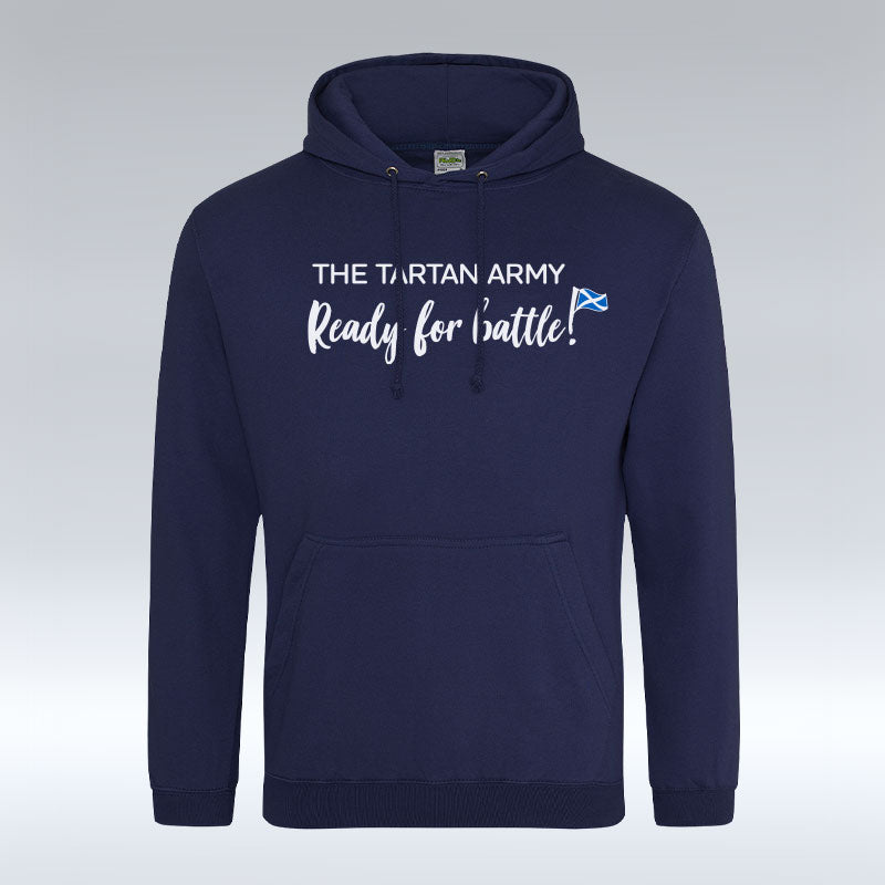 The Tartan Army - Ready For Battle! - Oxford Navy Hoodie